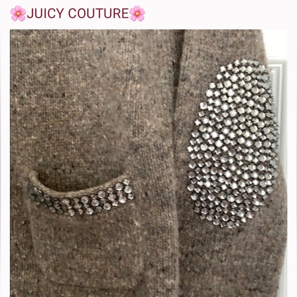 Juicy Couture Wool and Cashmere Cardigan w/ Rhinestones Size S. - Picture 12 of 13